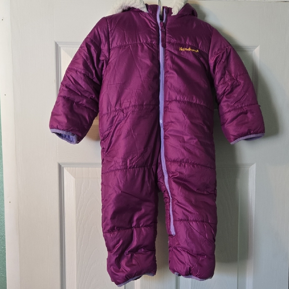 Pink Platinum Fleece-lined 12-18 M Hooded Purple Snowsuit Winter Snow Pants